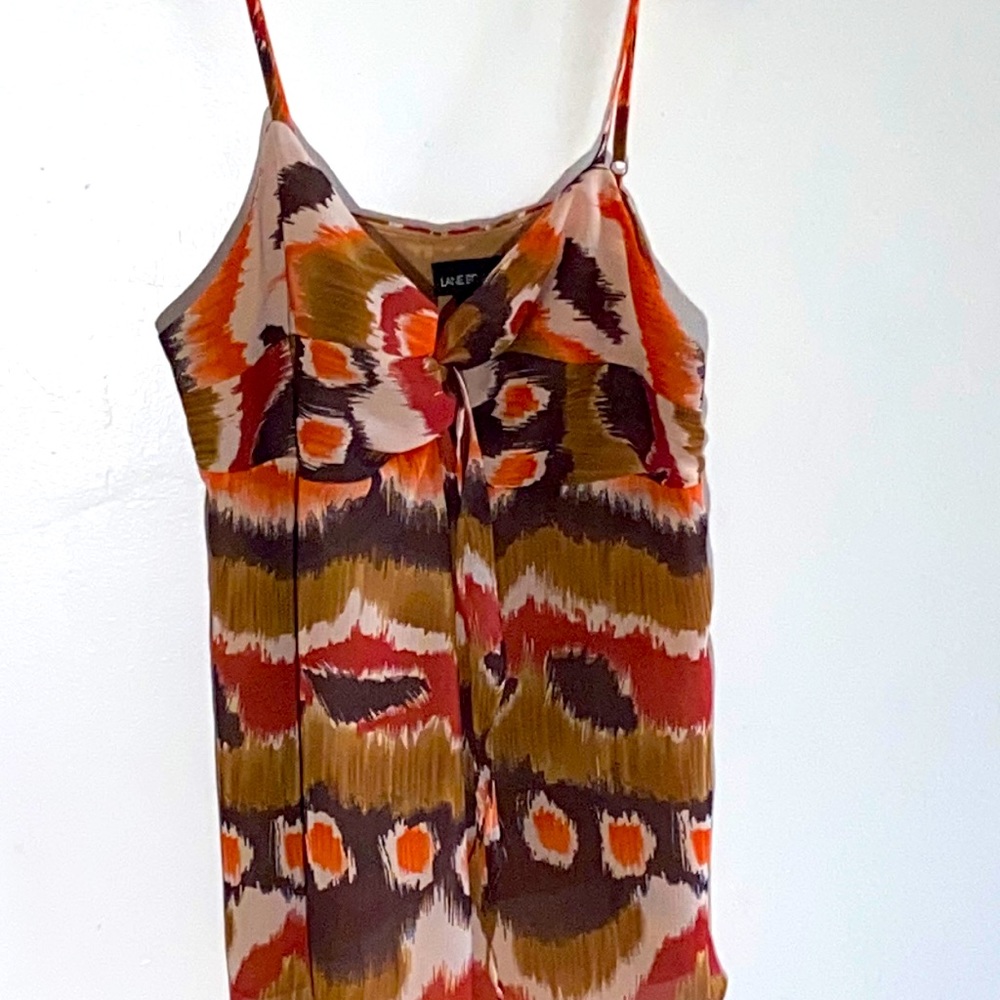 Lane Bryant Tie Front Multi Color Tank Top Size 16